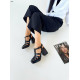 Чорні Босоніжки з Натуральної Шкіри Elegance