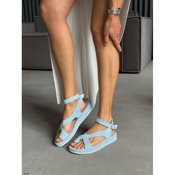 Жіночі босоніжки Baby Blue з замші – комфорт і стиль