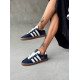 Вінтажні кеди Adidas Gazelle сині з білими деталями