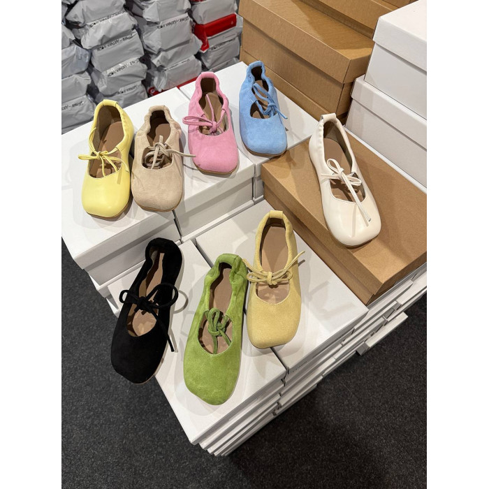 Жіночі чорні балетки з натуральної замші