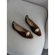 Жіночі замшеві балетки молочний шоколад